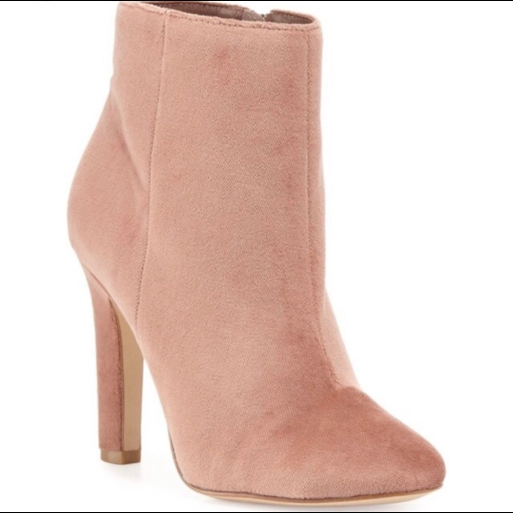 Joie Pink Velvet Heeled Booties size 39